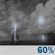 Monday Night: Showers and thunderstorms likely after 7pm. Mostly cloudy, with a low around 50. West wind 10 to 15 mph, with gusts as high as 25 mph. Chance of precipitation is 60%. Monday Night: Showers And Thunderstorms Likely