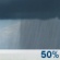 Tuesday: A chance of rain showers. Cloudy, with a high near 56. North wind around 10 mph. Chance of precipitation is 50%. Tuesday: Chance Rain Showers