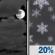 Saturday Night: Mostly Cloudy then Slight Chance Snow