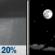 Friday Night: Slight Chance Rain Showers then Mostly Clear