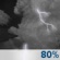 Tuesday Night: A chance of showers and thunderstorms before 7pm, then showers and thunderstorms. Mostly cloudy, with a low around 63. Tuesday Night: Chance Showers And Thunderstorms then Showers And Thunderstorms